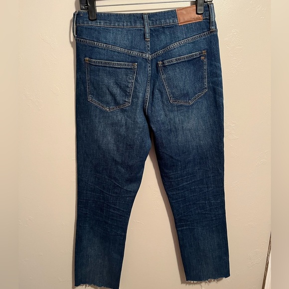 Madewell The High Rise Slim Boyjean Distressed Denim Cotton Jeans Size 27 Blue - Picture 10 of 15